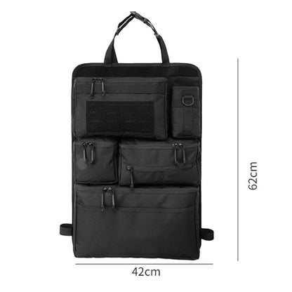Tactical Car Seat Organizer - Universal Rear Seat Hanging Storage Bag, Multi-Purpose Travel Gear Organizer for SUV/Jeep/Van
