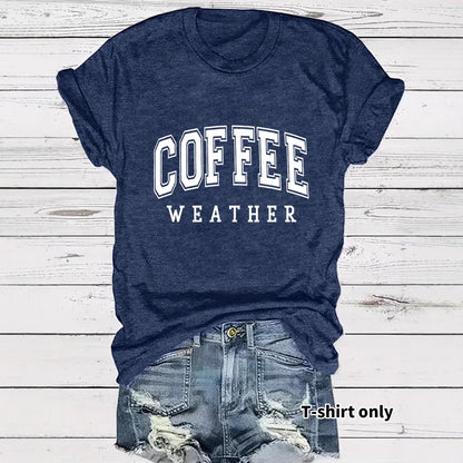 Short sleeved COFFEE pattern
