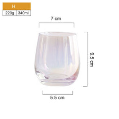 Dry Rainbow Tumbler, Detmold Style Drinkware Glass, Handmade CRT Straight-Edge Portable Crystal Cup