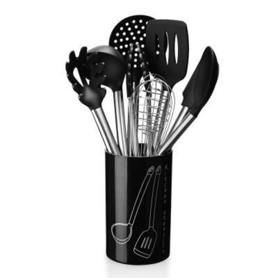 8PCS Silicone Kitchenware Cooking Spoon Soup Ladle-Egg Spatula Turner Kitchen Tools Cooking Utensil Set