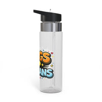 Sport Bottle - “Dogs > Humans” Cute Paw Print Water Bottle (20oz)