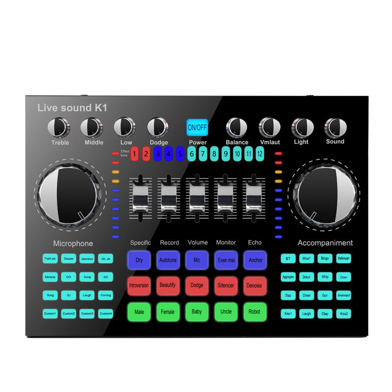 K1 Sound Card Live Equipment Set with Microphone