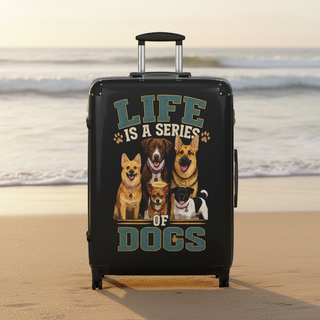 "Life Is A Series of Dogs" Travel Luggage (Dog Lover Carry-On)