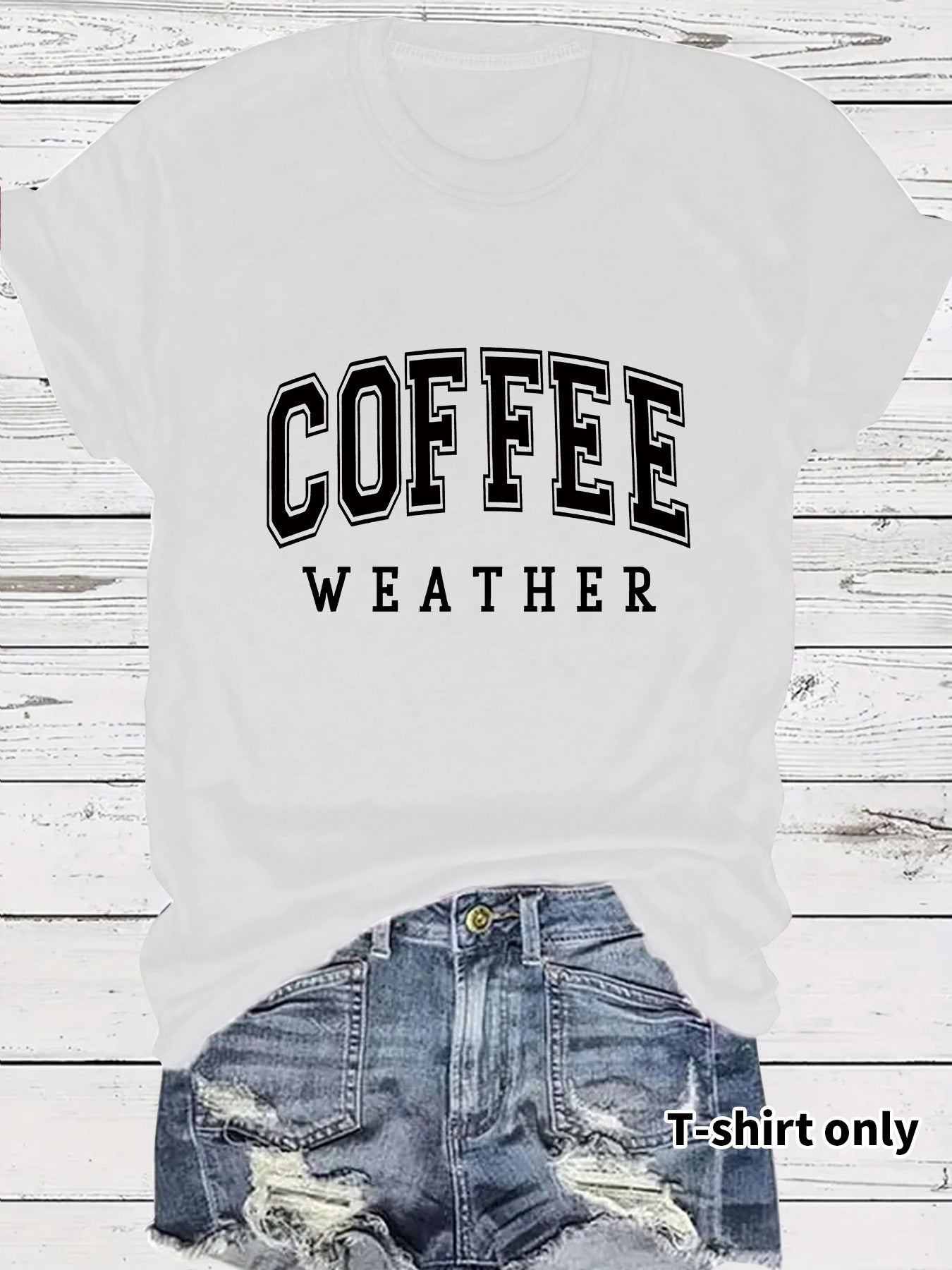 Short sleeved COFFEE pattern