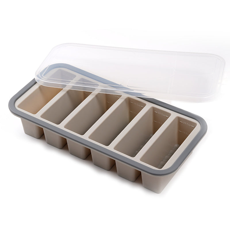 4-Cavity Silicone Ice Cream Mold with Lids, Large BPA-Free Frozen Dessert Tray, DIY Popsicle Maker Kit