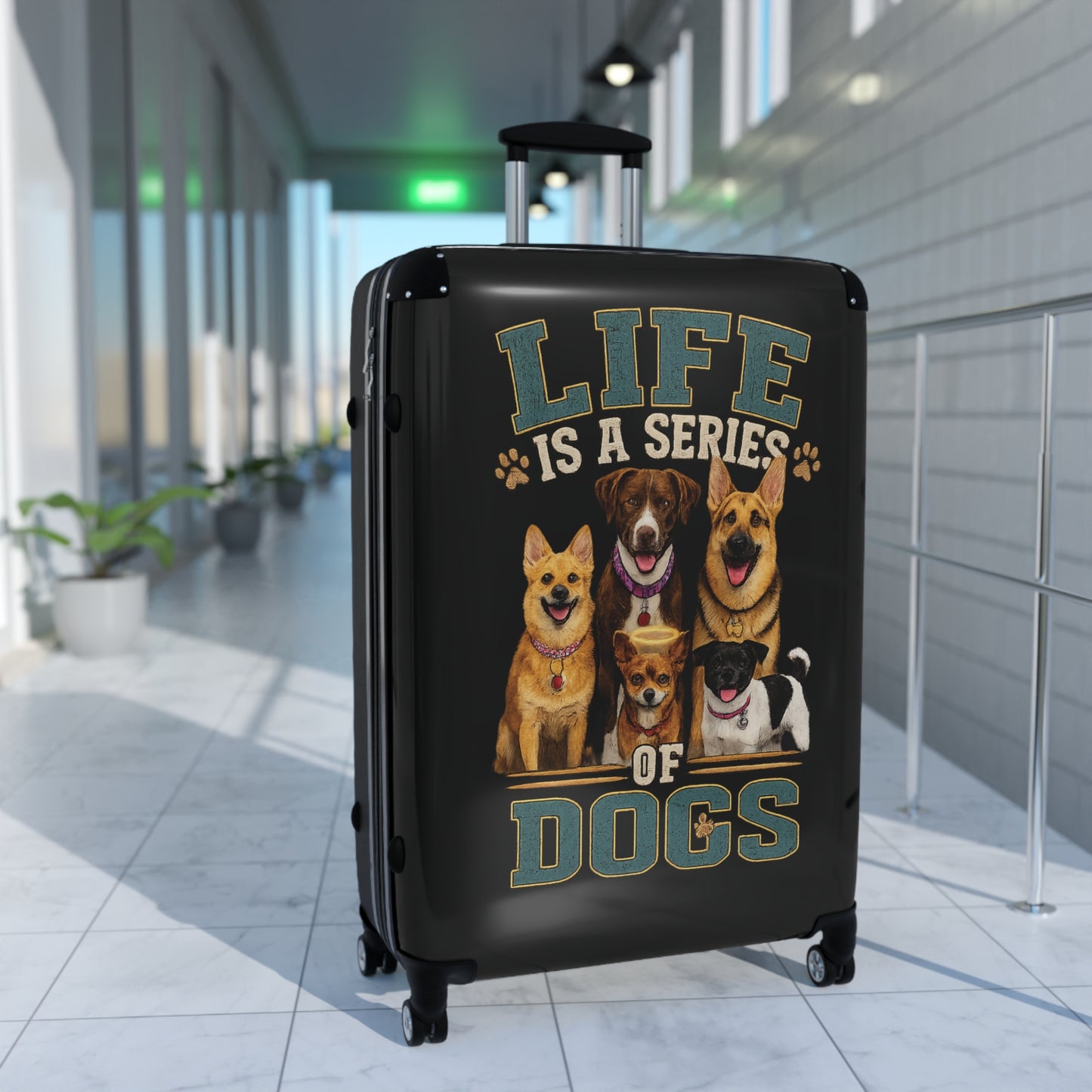 "Life Is A Series of Dogs" Travel Luggage (Dog Lover Carry-On)