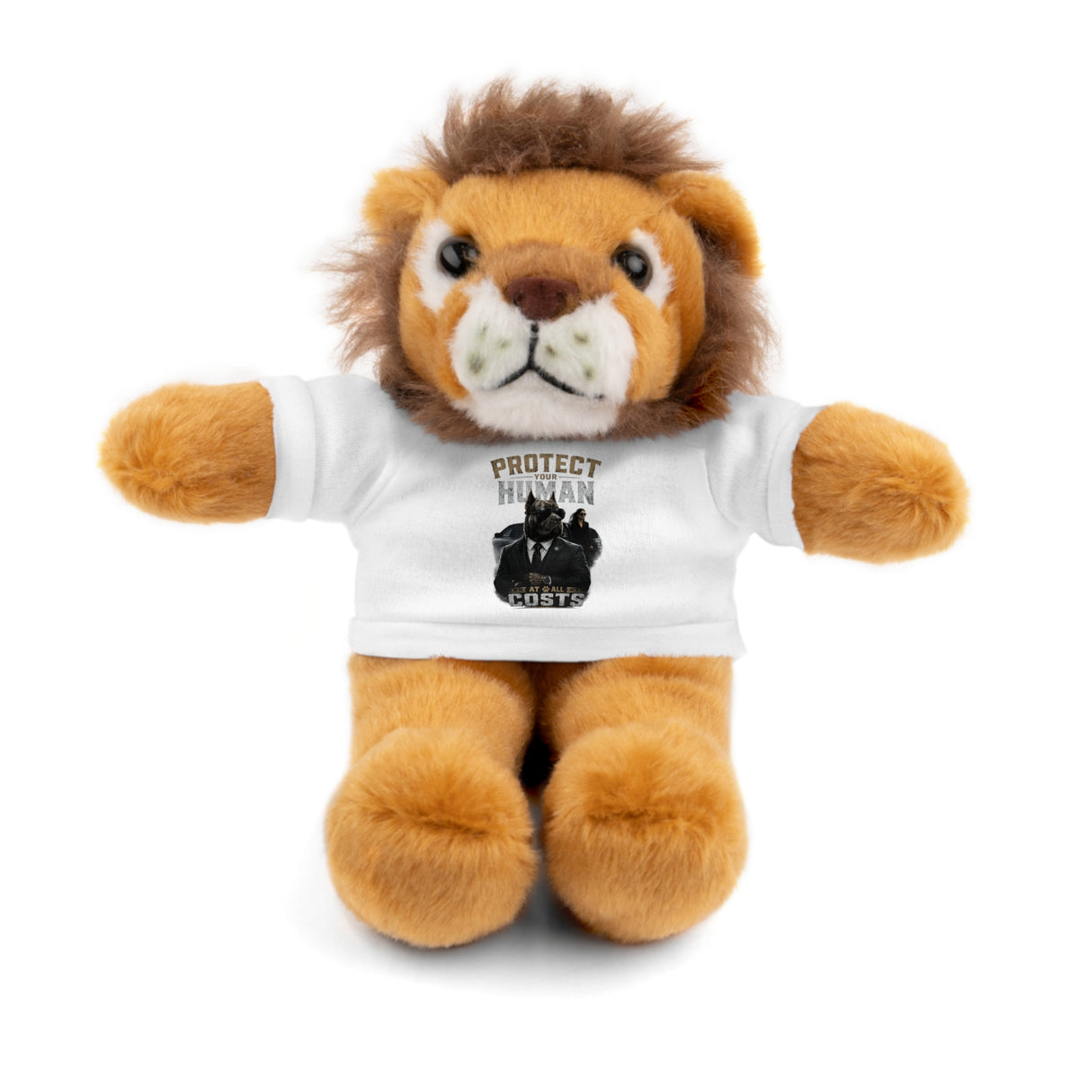 Protect Human Plush Animal with 'Protect Human' Tee