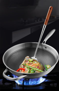 304 Stainless Steel Cooking Spatula Rosewood Long Handle Kitchenware Set Anti-Scald Cooking Spatula Spoon