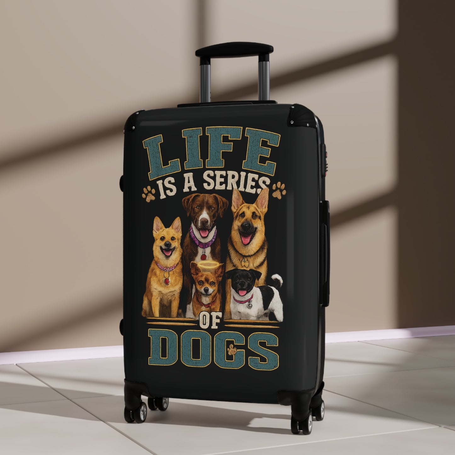 "Life Is A Series of Dogs" Travel Luggage (Dog Lover Carry-On)