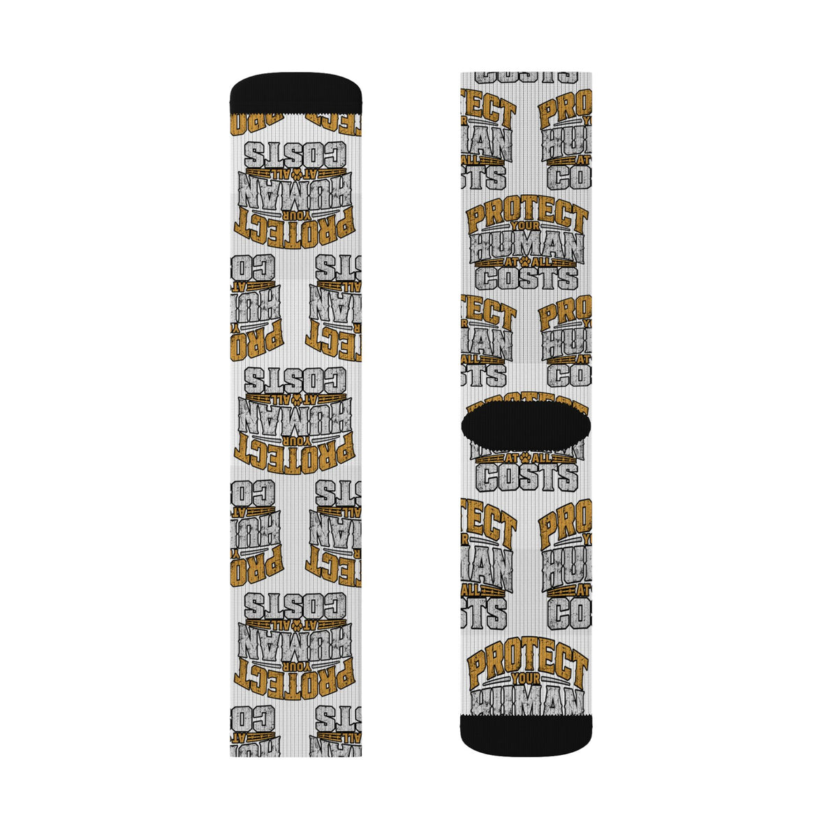 Protect Human Costs Graphic Sublimation Socks