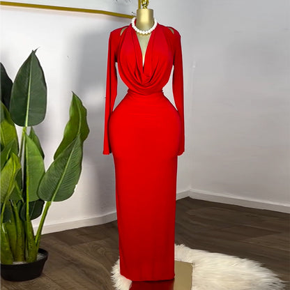 High waisted hip hugging dress long skirt