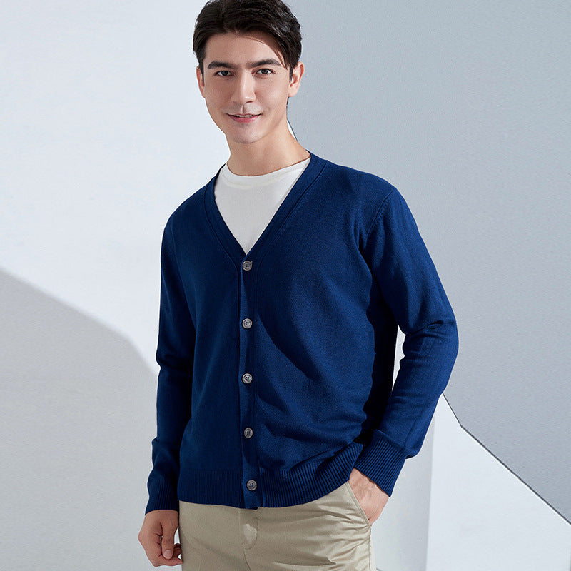 Knitted Cardigan for Men, Autumn/Winter New Style, Non-Wool, Oversized, Casual Outerwear, Men's Sweater Jacket