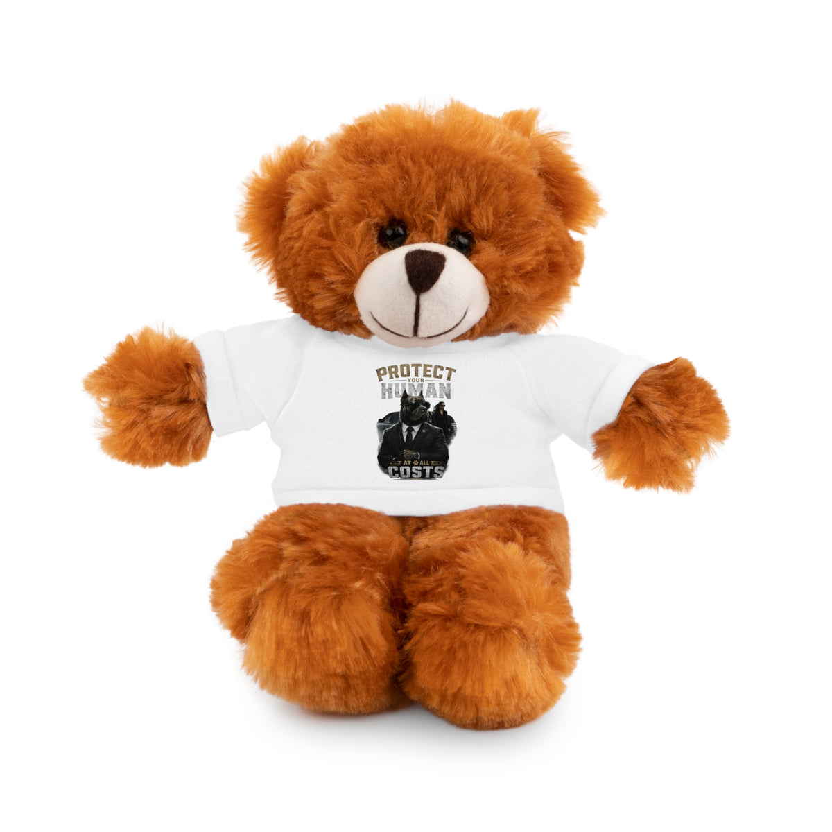 Protect Human Plush Animal with 'Protect Human' Tee
