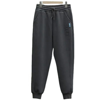 Warm Fleece Thickened Women's Pants Winter Loose Cuffed Slimming Elastic Waist Casual Long Trousers Harem Sweatpants