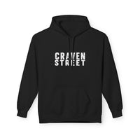 Craven Street Distressed Logo Hoodie — Vintage Streetwear Pullover