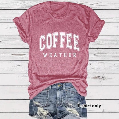 Short sleeved COFFEE pattern