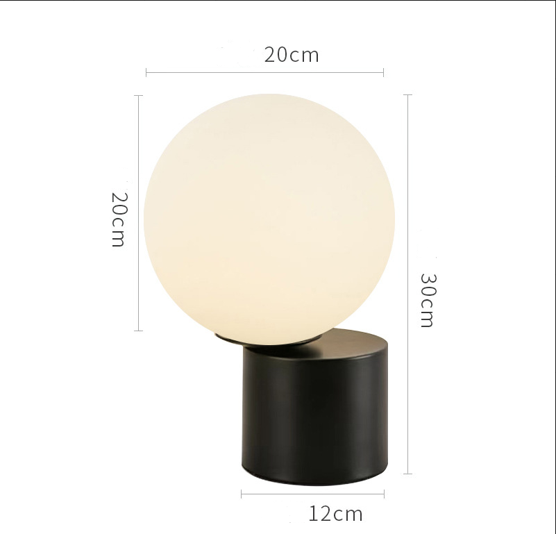 Creative Minimalist Table Lamp, Contemporary Bedside Study Desk Lamp with Marble Base