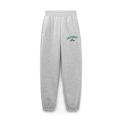 Text embroidered hoodie+jogging pants