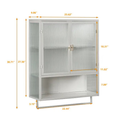 Modern Wall Cabinet with Glass Doors