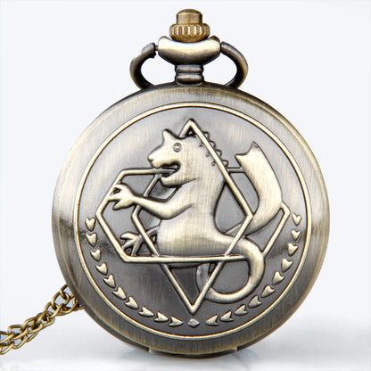 Vintage-inspired full metal alchemist seahorse pattern necklace