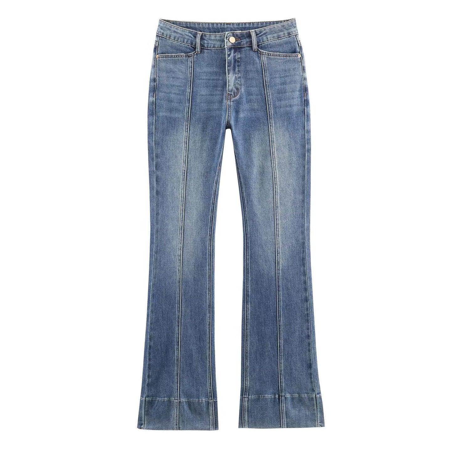 Mid waist flared jeans women's clothing
