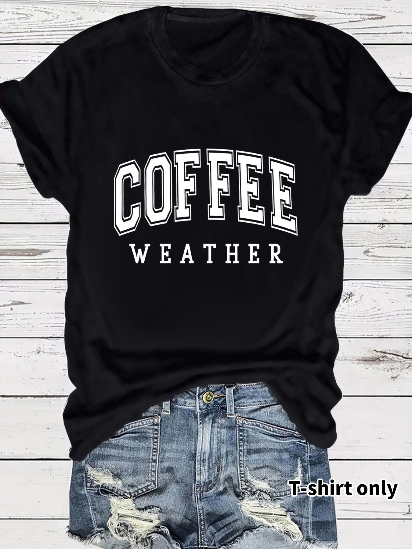 Short sleeved COFFEE pattern