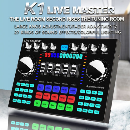 K1 Sound Card Live Equipment Set with Microphone