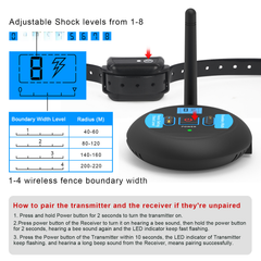 2022 Wireless Remote Control LED Dog Training Collar