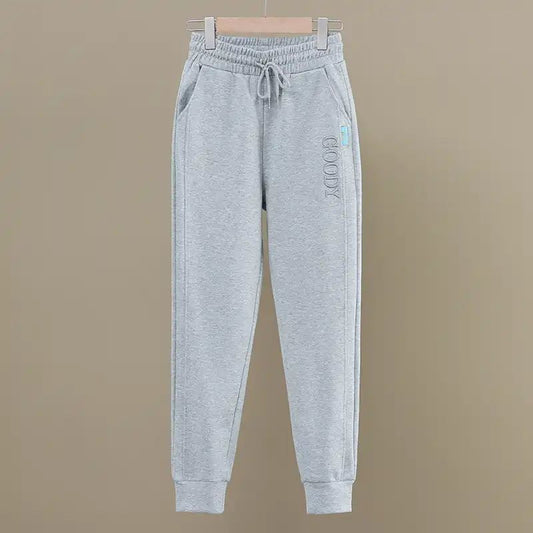 Warm Fleece Thickened Women's Pants Winter Loose Cuffed Slimming Elastic Waist Casual Long Trousers Harem Sweatpants