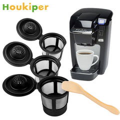 3Pcs/set Coffee&Tea Pod Filters Compatible With Keurig K Cup Coffee System Reusable Coffee Filter With A Coffee Spoon