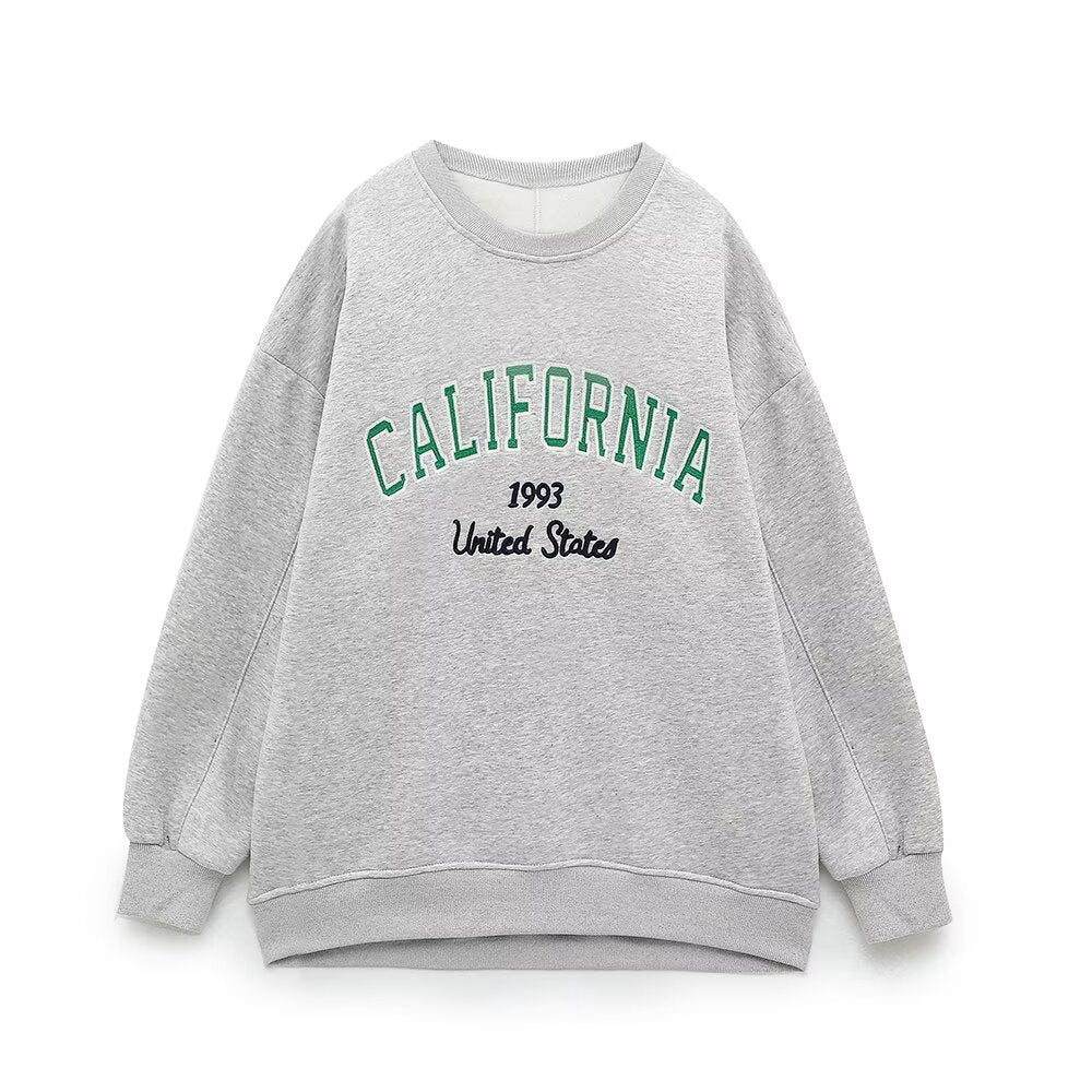 Text embroidered hoodie+jogging pants