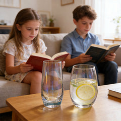 Dry Rainbow Tumbler, Detmold Style Drinkware Glass, Handmade CRT Straight-Edge Portable Crystal Cup