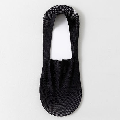 Men's thin breathable mesh boat socks short socks shallow mouth ice silk invisible socks ﻿
