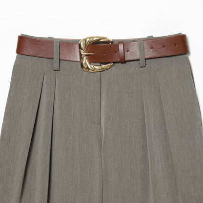 Street straight waistband pants