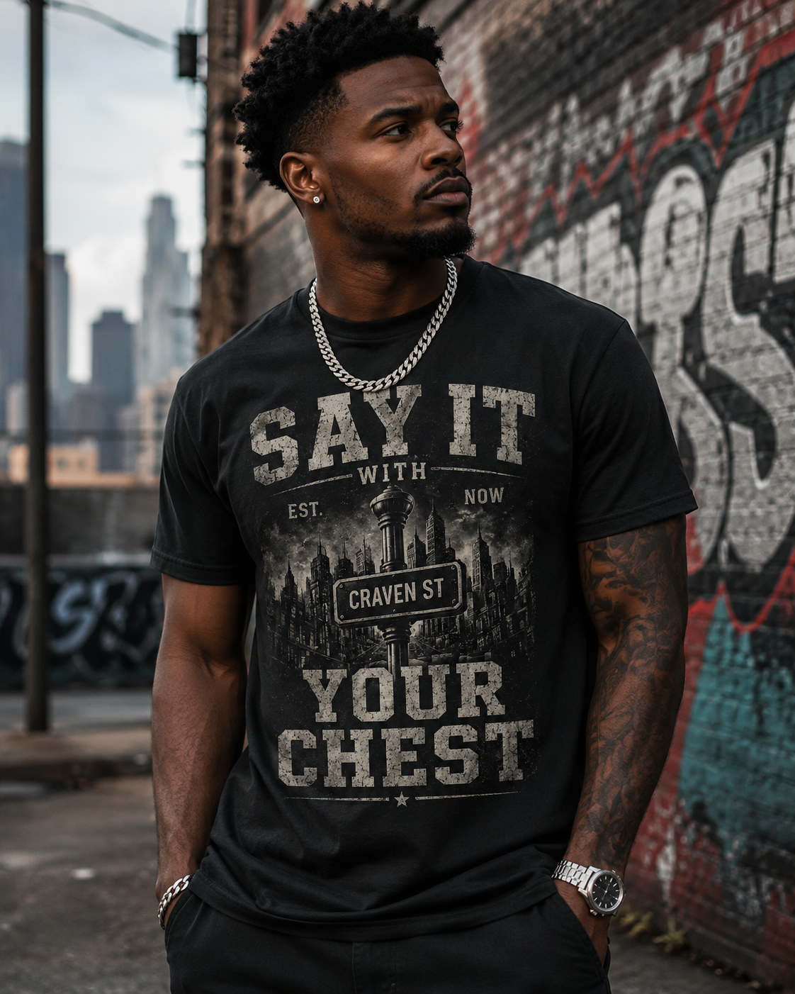 Say it with your chest  Cotton Tee