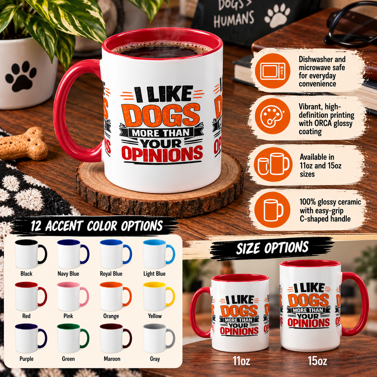 I Like Dogs More Than Your Opinions Mug
