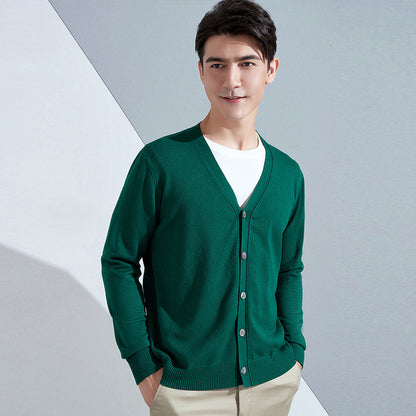Knitted Cardigan for Men, Autumn/Winter New Style, Non-Wool, Oversized, Casual Outerwear, Men's Sweater Jacket