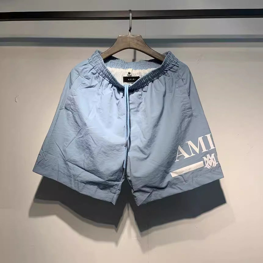 Casual Shorts with Letter Logo Print for Men and Women, Unisex Design