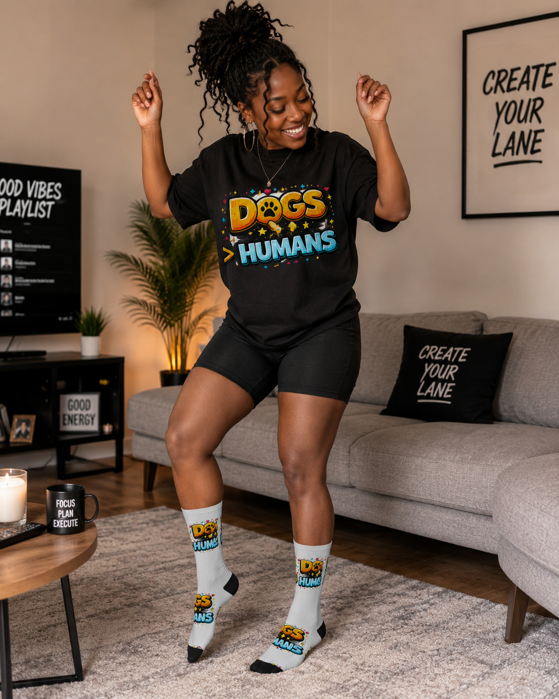 Dogs > Humans Socks