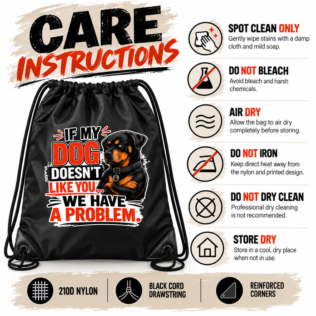 If My Dog Doesn't Like You We Have a problem Cinch Bag