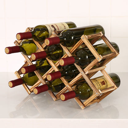 Red Wine Rack Solid Wood Household Small Modern Simple Red Wine Cabinet Display Rack Red Wine Rack