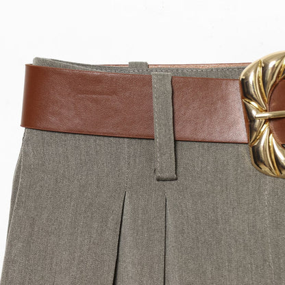 Street straight waistband pants