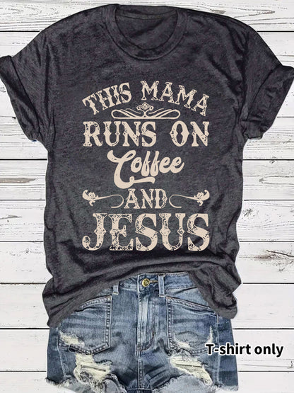 Short sleeved coffee is running