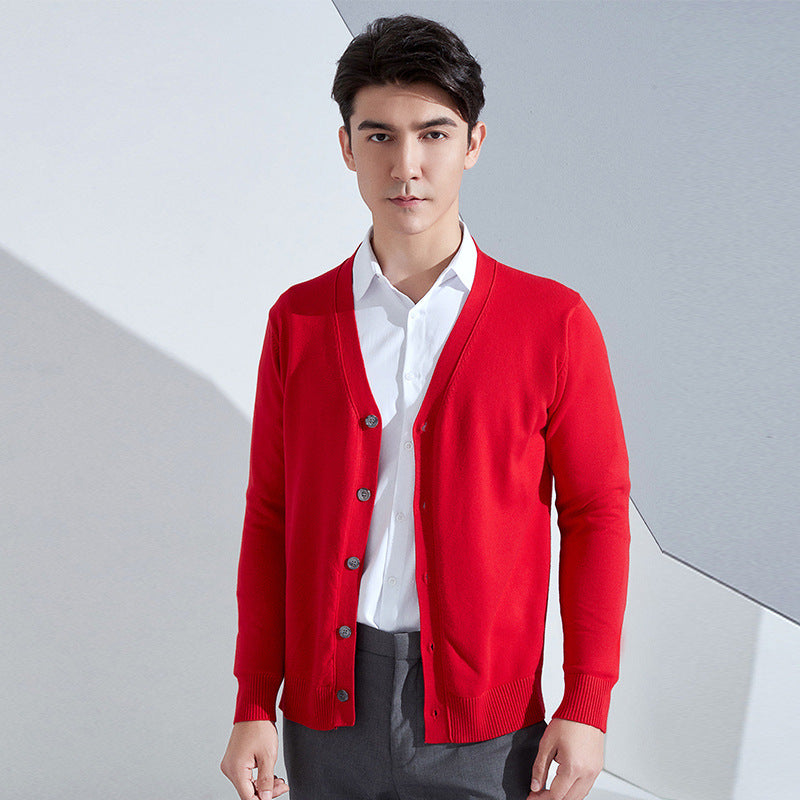 Knitted Cardigan for Men, Autumn/Winter New Style, Non-Wool, Oversized, Casual Outerwear, Men's Sweater Jacket