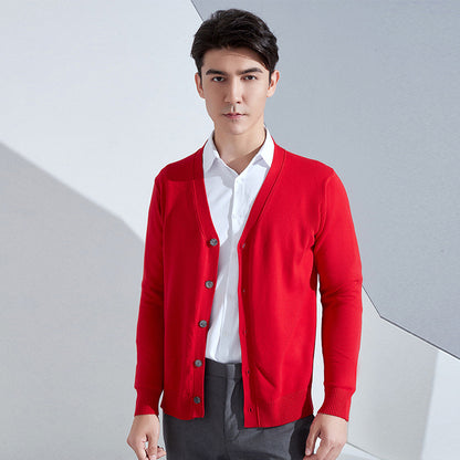 Knitted Cardigan for Men, Autumn/Winter New Style, Non-Wool, Oversized, Casual Outerwear, Men's Sweater Jacket