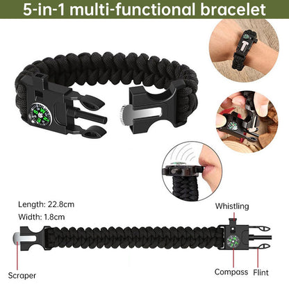 Multi-functional Outdoor First Aid Kit, Emergency Survival Gear with Trauma Bag for Camping, Hiking, Hunting Adventures