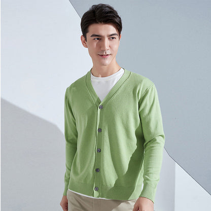 Knitted Cardigan for Men, Autumn/Winter New Style, Non-Wool, Oversized, Casual Outerwear, Men's Sweater Jacket