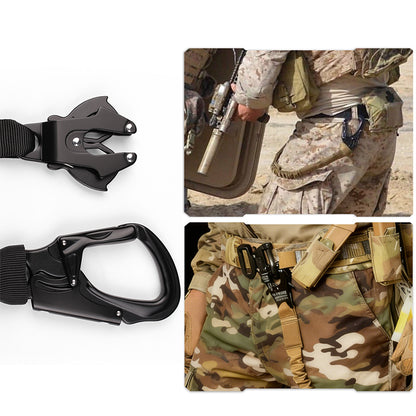 Tactical Bungee Cord - Quick-Release Climbing Buckle, Adjustable Safety Rope with Dual-End Hook for Secure Hanging