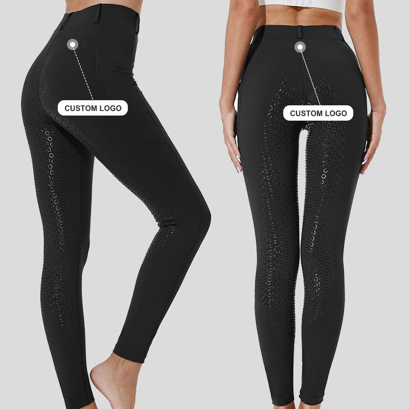 Trousers Outdoor Sports Silicone Anti-Slip Fitted Equestrian Long Pants