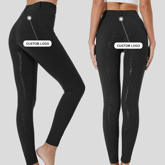 Trousers Outdoor Sports Silicone Anti-Slip Fitted Equestrian Long Pants